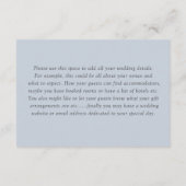 Watercolor Dusty Blue Floral Wedding Details  Informatiekaartje (Achterkant)