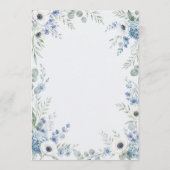 Watercolor Dusty Blue Wedding Program Programmakaart (Achterkant)