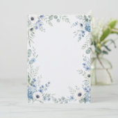 Watercolor Dusty Blue Wedding Program Programmakaart (Staand voorkant)
