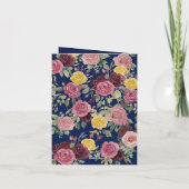 Watercolor Dusty Burgundy Yellow Roses/Blue (Achterkant)