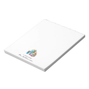 Watercolor Earth Books Apple   Monogram Leraar Notitieblok