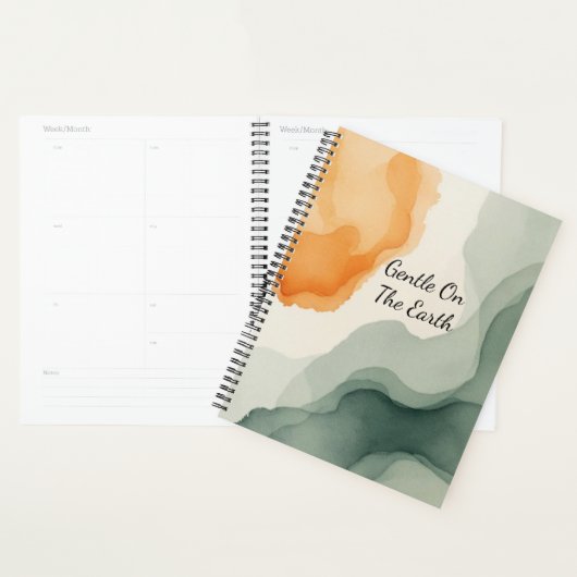 Watercolor Earth Palette | Abstract Earthy Wash Planner (Display)