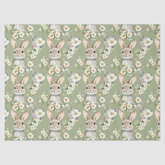Watercolor Easter Bunnies Tissuepapier (Voorkant)