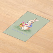 Watercolor Easter Bunny Acryl Uitnodigingen (Laagn)