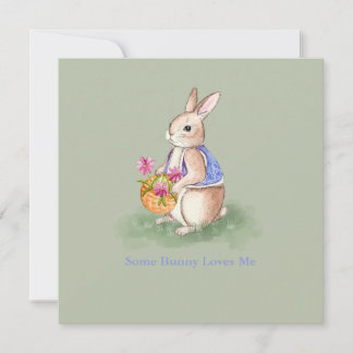 Watercolor Easter Bunny Kaart