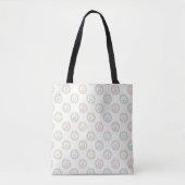 Watercolor Easter Egg Floral Wreath  Tote Bag (Voorkant)