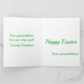 Watercolor Easter Egg Personalized Folded Card Kaart (Binnen)