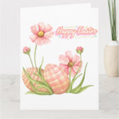 Watercolor Easter Egg Personalized Folded Card Kaart (Voorkant)
