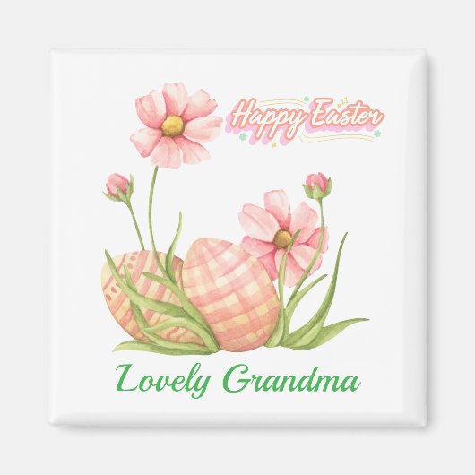 Watercolor Easter Egg Personalized Magnet (Voorkant)