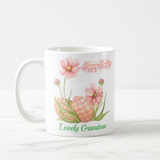 Watercolor Easter Egg Personalized Mug Koffiemok (Links)