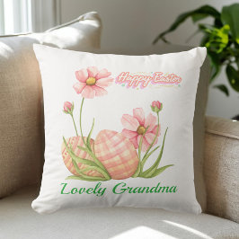 Watercolor Easter Egg Personalized Throw Pillow Kussen