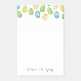 Watercolor Easter Egg Post-It Notes