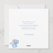 Watercolor Easter Hydrangea Wreath Cute Bunny Feestdagenkaart (Achterkant)