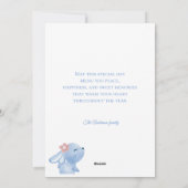 Watercolor Easter Hydrangea Wreath Cute Bunny Feestdagenkaart (Achterkant)