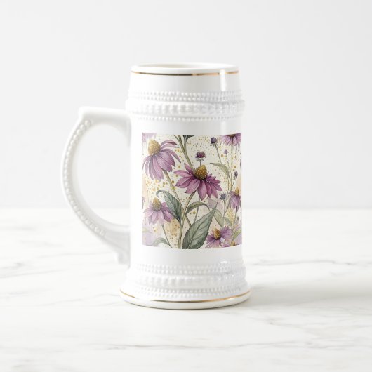Watercolor Echinacea Purple & Gold  Bierpul (Links)
