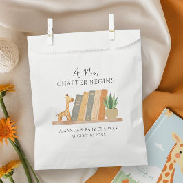 Watercolor Een nieuw hoofdstuk begint Baby Shower Bedankzakje