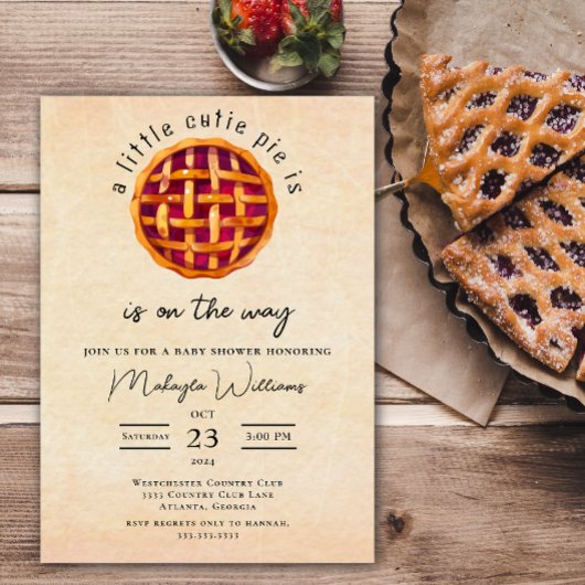 Watercolor Een schatje is op komst Baby Shower Kaart