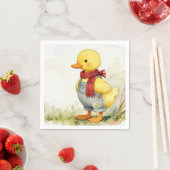 Watercolor Eend in Overall Servet (Insitu)