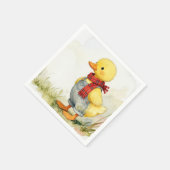 Watercolor Eend in Overall Servet (Hoek)