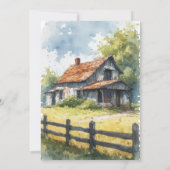 Watercolor Eendje Baby Shower Uitnodiging (Achterkant)