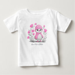 Watercolor Eendje Roze Bloem Baby T-Shirt