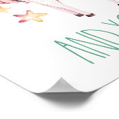 Watercolor Eenhoorn Geloof in Magie en in Jezelf Poster (Hoek)