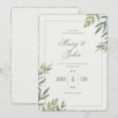 Watercolor Eenvoudige Nagemaakte Gescheurde-Rand T Kaart (Voorkant / Achterkant)