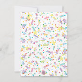 Watercolor Eerste Verjaardag Donut Kaart (Achterkant)