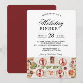 Watercolor Eettafel | Feestelijke Dinner Kaart (Voorkant / Achterkant)