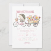 Watercolor Egel Baby Shower Kaart (Voorkant)