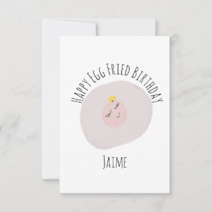 Watercolor Ei Cute Verjaardagsfeestje Kaart