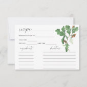 Watercolor eikel tak - recept kaart (Voorkant)