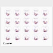 Watercolor Eiland Romantiek- Trouwstickers Ronde Sticker (Vel)