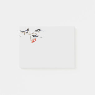 Watercolor Ekster Vogels Besbesstruik Kunst Post-it® Notes
