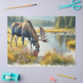 Watercolor Eland Wildlife Decoupage Vloeipapier Tissuepapier (Craft)