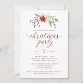 Watercolor Elegant Christmas Dinner Party Kaart (Voorkant)