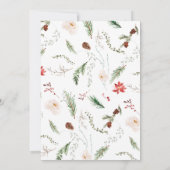 Watercolor Elegant Christmas Dinner Party Kaart (Achterkant)