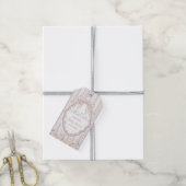 Watercolor Elegant Pastel wildflower bow lace Bab Cadeaulabel (Met Touw)