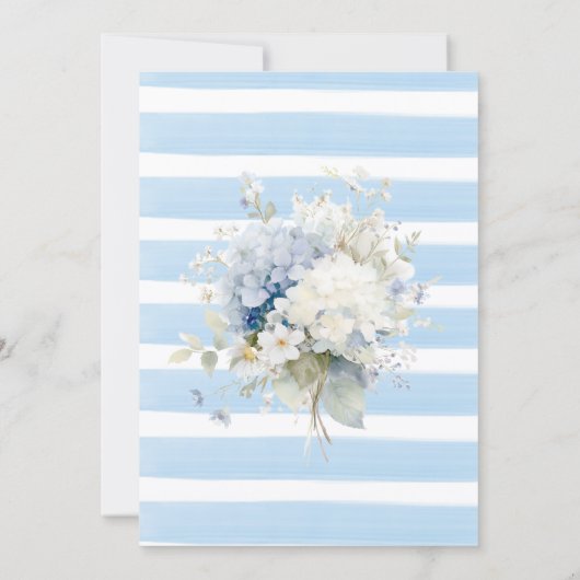 Watercolor Elegant  Something Blue Bridal Shower Kaart (Achterkant)