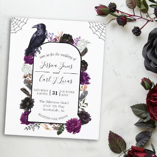Watercolor Elegante Halloween Bloem Boho Paars