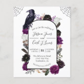 Watercolor Elegante Halloween Bloem Boho Paars (Voorkant)