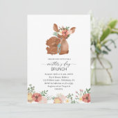 Watercolor Elegante Moederdag brunch Baby show Kaart (Staand voorkant)