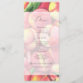 Watercolor elegante perziken minimalistisch menu (Voorkant)