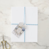 Watercolor elegante Royal Botanique hortensia bloe Cadeaulabel (Met Touw)