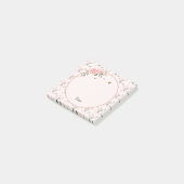 Watercolor Elegante Roze Rozen met Vlinders Post-it® Notes (Schuin)