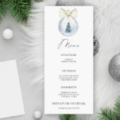 Watercolor elegante winterboog bal menu