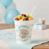 Watercolor Elephant Airplane Baby Shower Cup Papieren Bekers