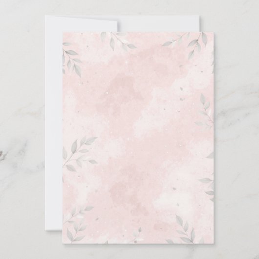 Watercolor Elephant Baby Shower Invitation Kaart (Achterkant)