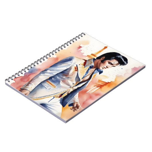 Watercolor elvis presley notitieboek (Linkerzijde)