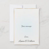 Watercolor Emerly Bloemen Platte Bedankkaart (Achterkant)